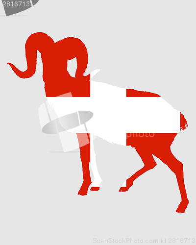 Image of Flag of Switzerland with ram