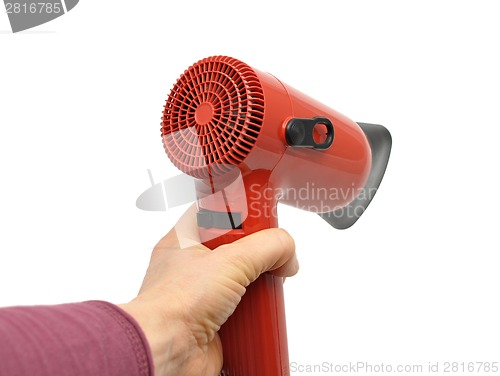 Image of Hand with blow-drier