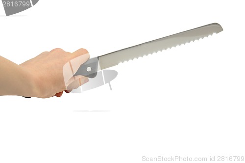 Image of Bread knife with hand