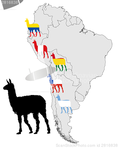 Image of Llama range map