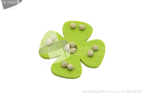 Image of Green Peas and felt decoration