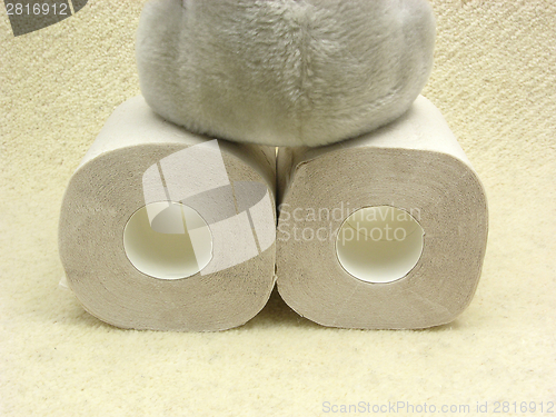 Image of Soft and hygienic sanitary objects on beige background