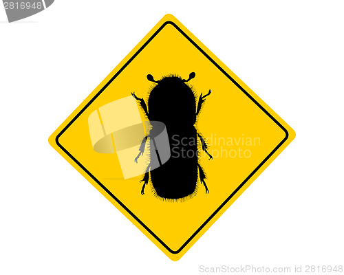 Image of Bark beetle warning sign