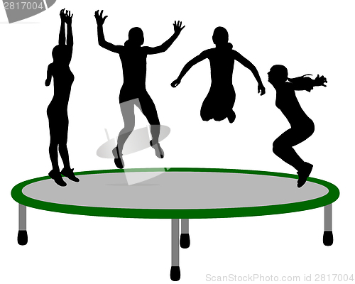 Image of Woman trampoline