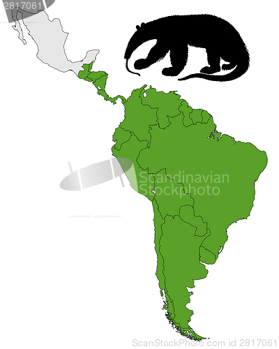 Image of Giant anteater range