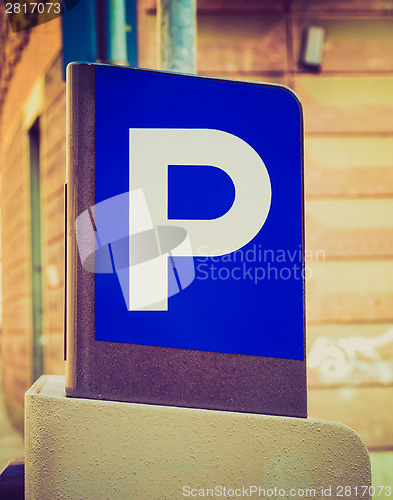 Image of Retro look Parking sign