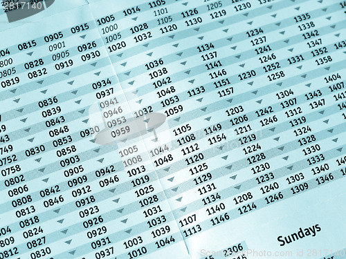 Image of Timetable