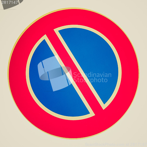 Image of Retro look No parking sign