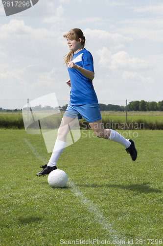 Image of young soccer woman