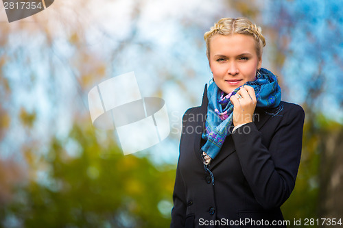 Image of Girl walking in the park