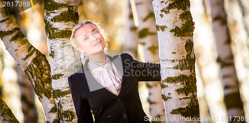 Image of Girl walking in the park