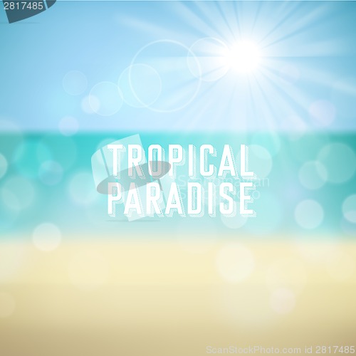 Image of Summer holiday tropical beach background