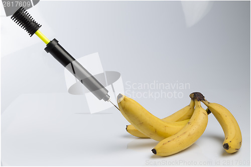 Image of Bananas and bicycle pump