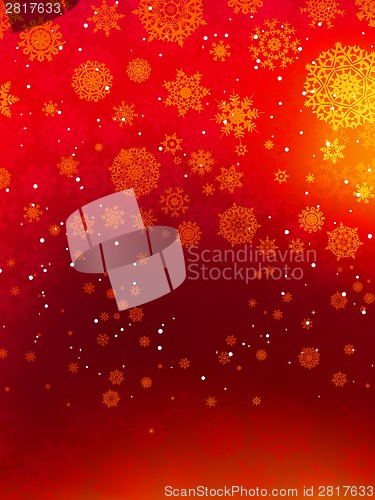 Image of Christmas background with snowflakes. EPS 8