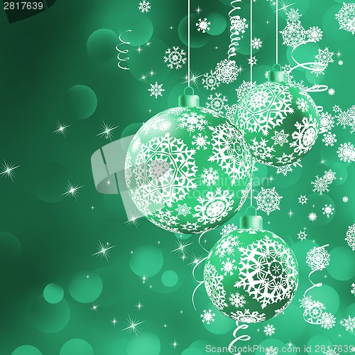 Image of Christmas bokeh background with baubles. EPS 8