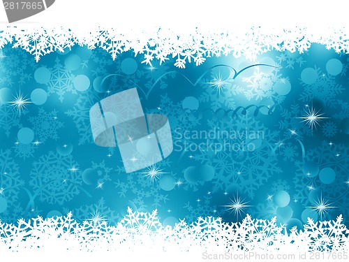 Image of Blue Christmas Background. EPS 8