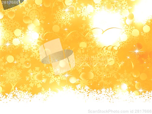 Image of Orange Christmas Background. EPS 8