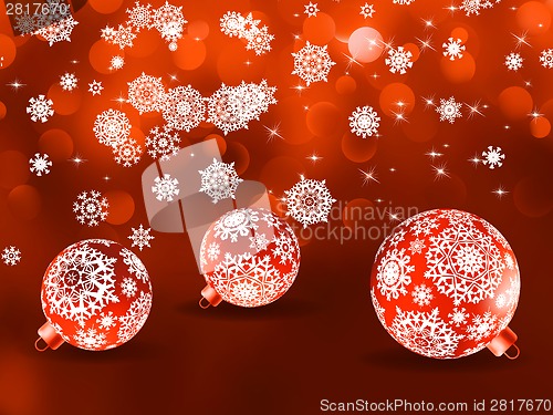 Image of Orange bokeh of christmas lights. EPS 8