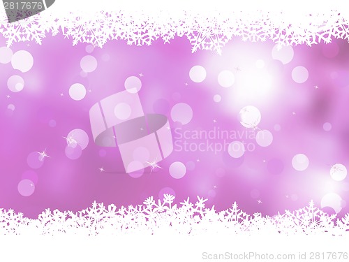 Image of Pink background with snowflakes. EPS 8
