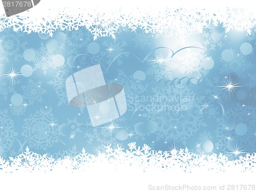 Image of Blue Christmas Background. EPS 8