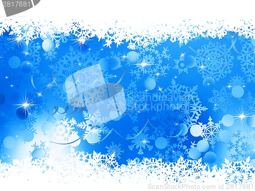 Image of Blue Christmas Background. EPS 8