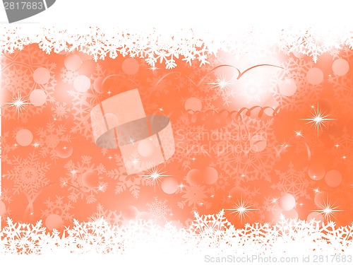 Image of Orange Christmas Background. EPS 8