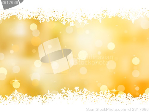 Image of Gold christmas background with copy space. EPS 8