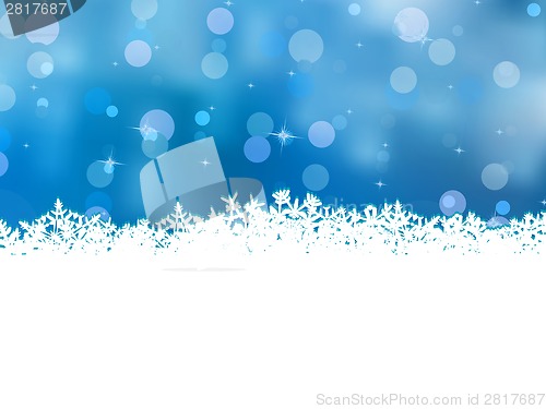 Image of Blue christmas with beautiful snowflakes. EPS 8