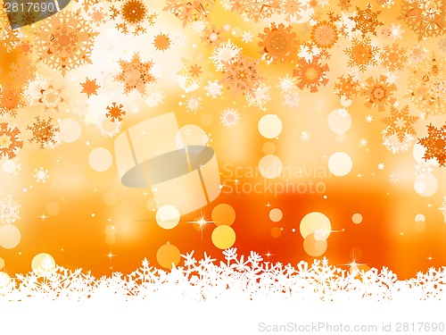 Image of Gold christmas background with copy space. EPS 8