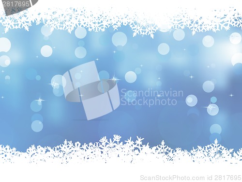 Image of Blue background with snowflakes. EPS 8