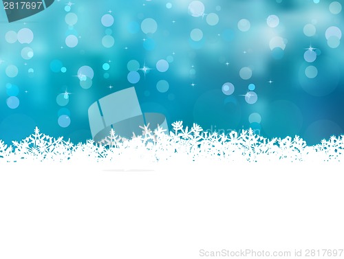 Image of Blue christmas background with snowflakes. EPS 8