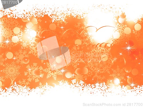 Image of Orange Christmas Background. EPS 8