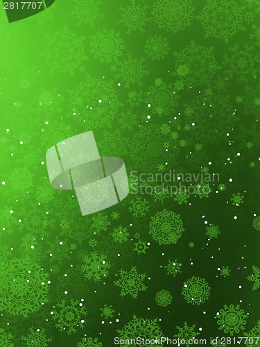 Image of Christmas background with snowflakes. EPS 8