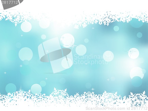 Image of Blue background with snowflakes. EPS 8