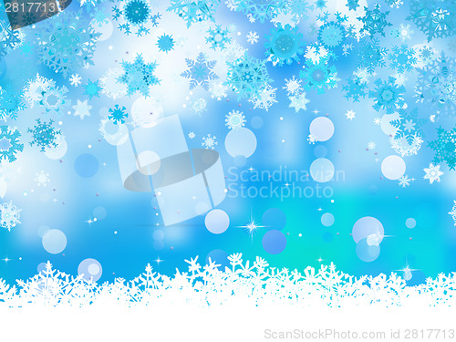 Image of Elegant christmas blue with snowflakes. EPS 8