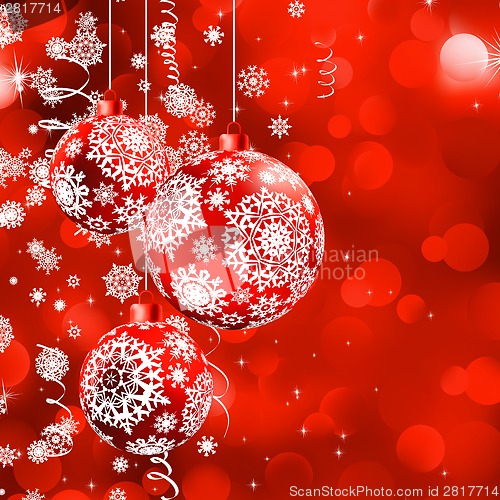 Image of Christmas bokeh background with baubles. EPS 8