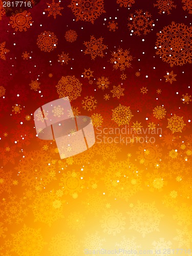 Image of Christmas background with snowflakes. EPS 8