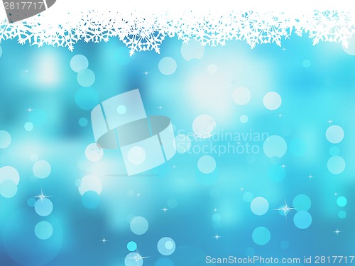 Image of Blue background with snowflakes. EPS 8