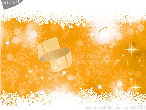 Image of Orange Christmas Background. EPS 8