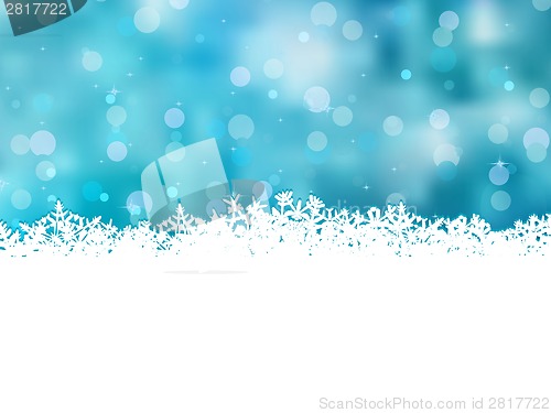 Image of Blue christmas with beautiful snowflakes. EPS 8