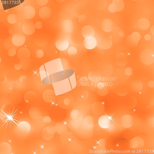 Image of Orange defocused lights background. EPS 8