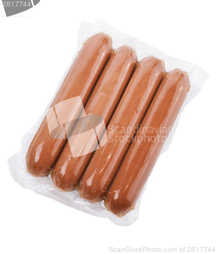 Image of Sausages In A Plastic Package