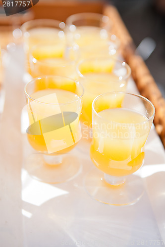 Image of Glasses of orange juice