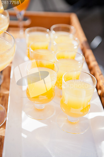 Image of Glasses of orange juice