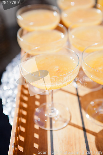 Image of Glasses of orange juice