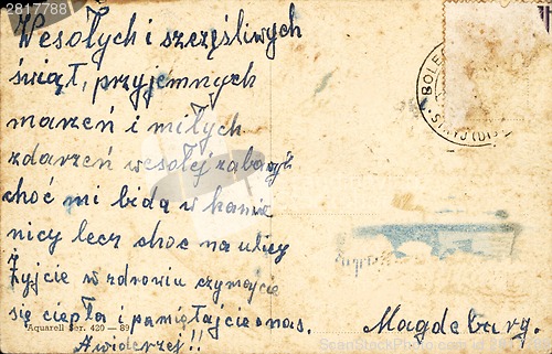 Image of Vintage postcard with handwritten message