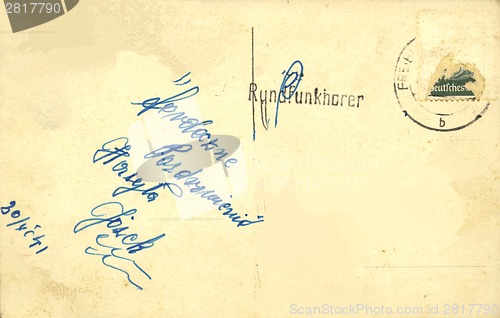 Image of Vintage postcard with handwritten message