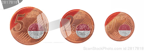 Image of European union concept - 1, 2 and 5 eurocent
