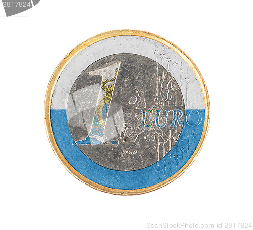 Image of Euro coin, 1 euro