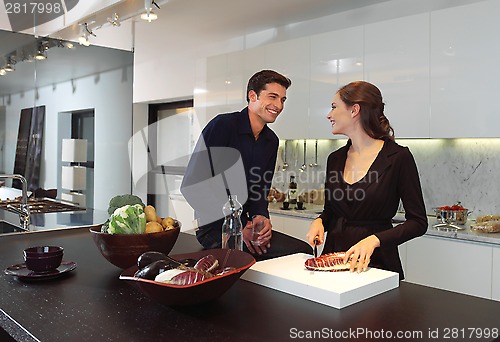 Image of couple in the kitchen a